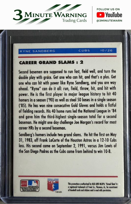 1992 Upper Deck Denny's Grand Slam Holograms #10 Ryne Sandberg