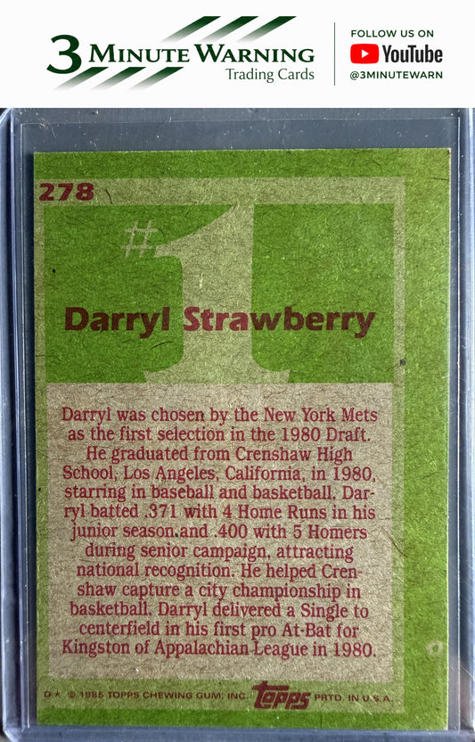 1985 Topps #278 Darryl Strawberry