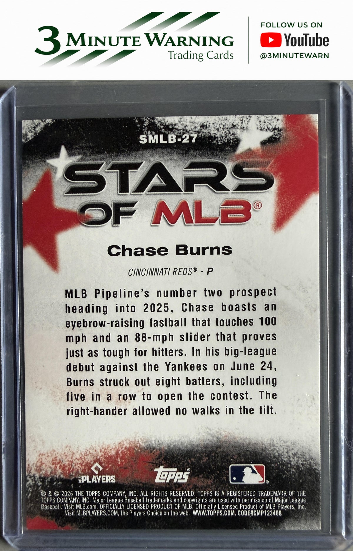 2026 Topps #SMLB-27 Chase Burns Stars of MLB