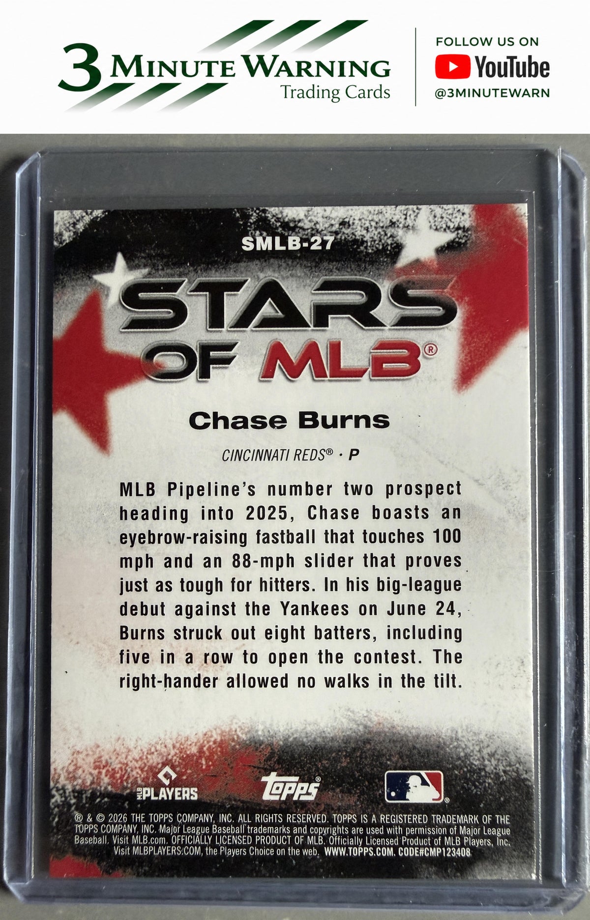 2026 Topps #SMLB-27 Chase Burns Stars of MLB