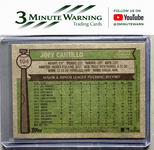 2025 Topps Heritage #104 Joey Cantillo