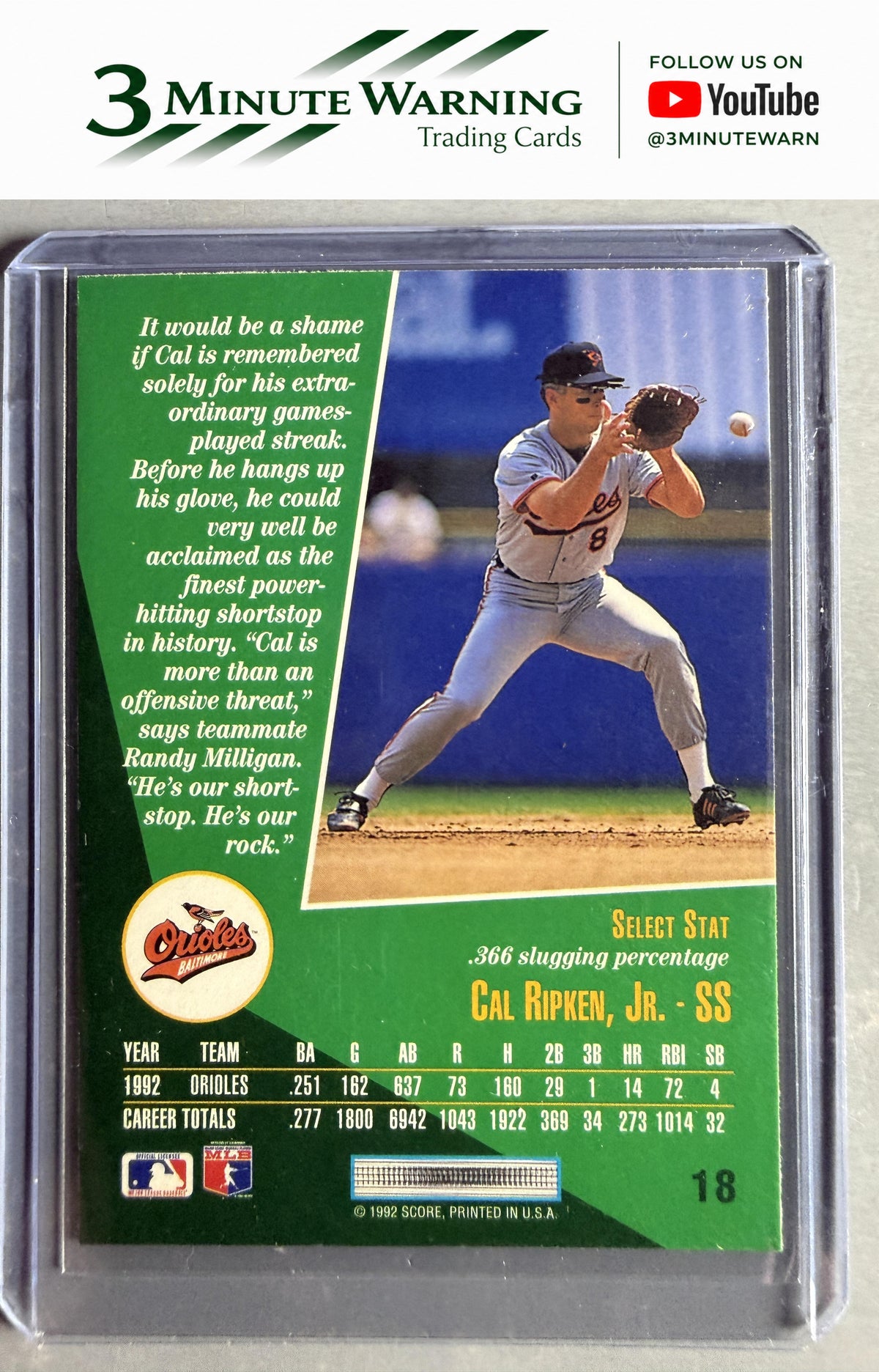 1993 Select #18 Cal Ripken, Jr.