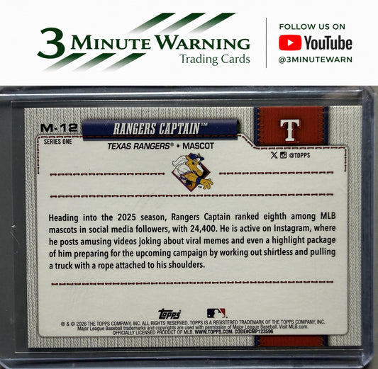 2026 Topps #M-12 Rangers Captain Mascots