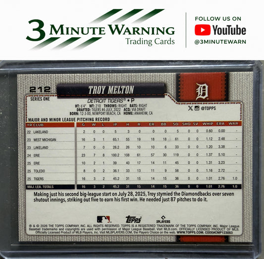 2026 Topps #212 Troy Melton