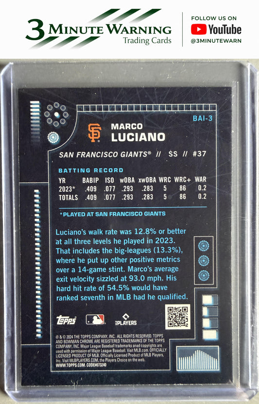 2024 Bowman #BAI-3 Marco Luciano Bowman A.I.