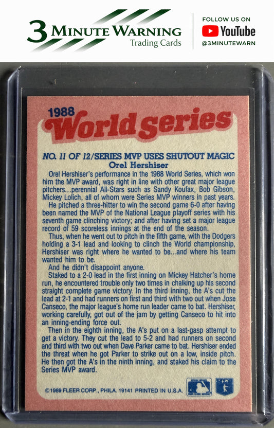 1989 Fleer #11 The MVP and His Shutout Magic World Series