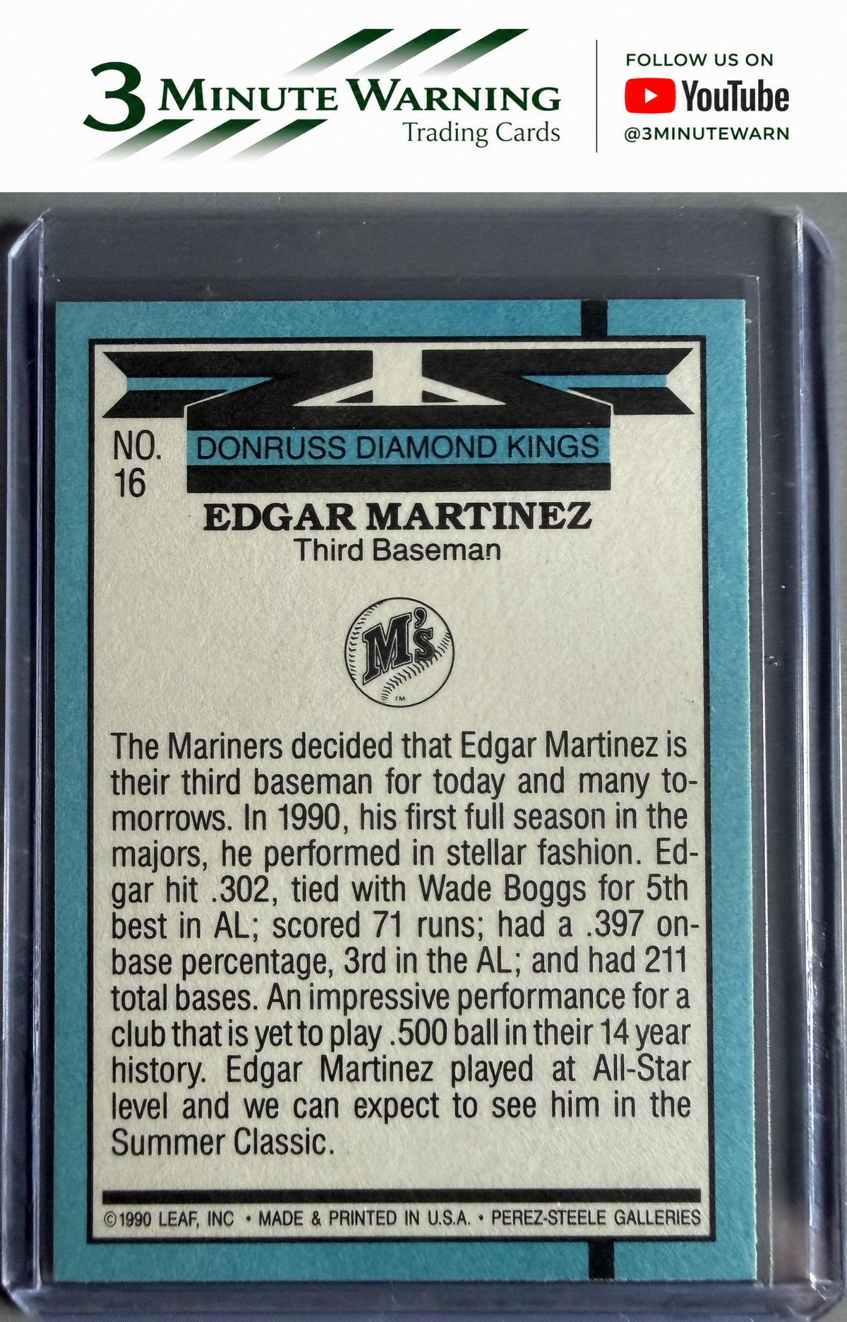 1991 Donruss #16 Edgar Martinez