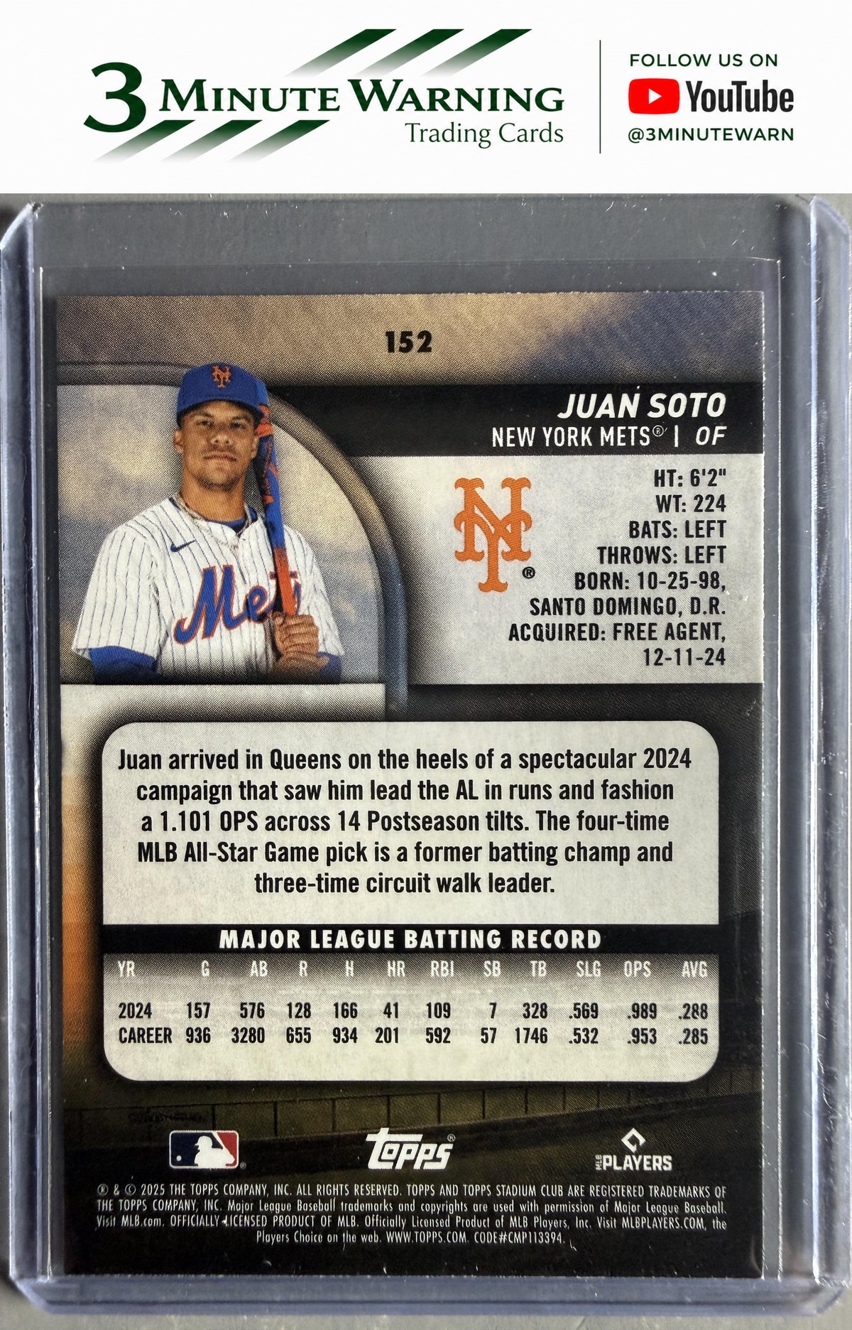 2025 Stadium Club #152 Juan Soto
