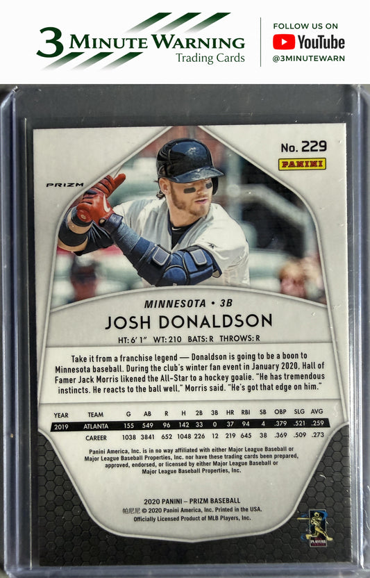 2020 Panini Prizm #229 Josh Donaldson Red, White and Blue Prizm
