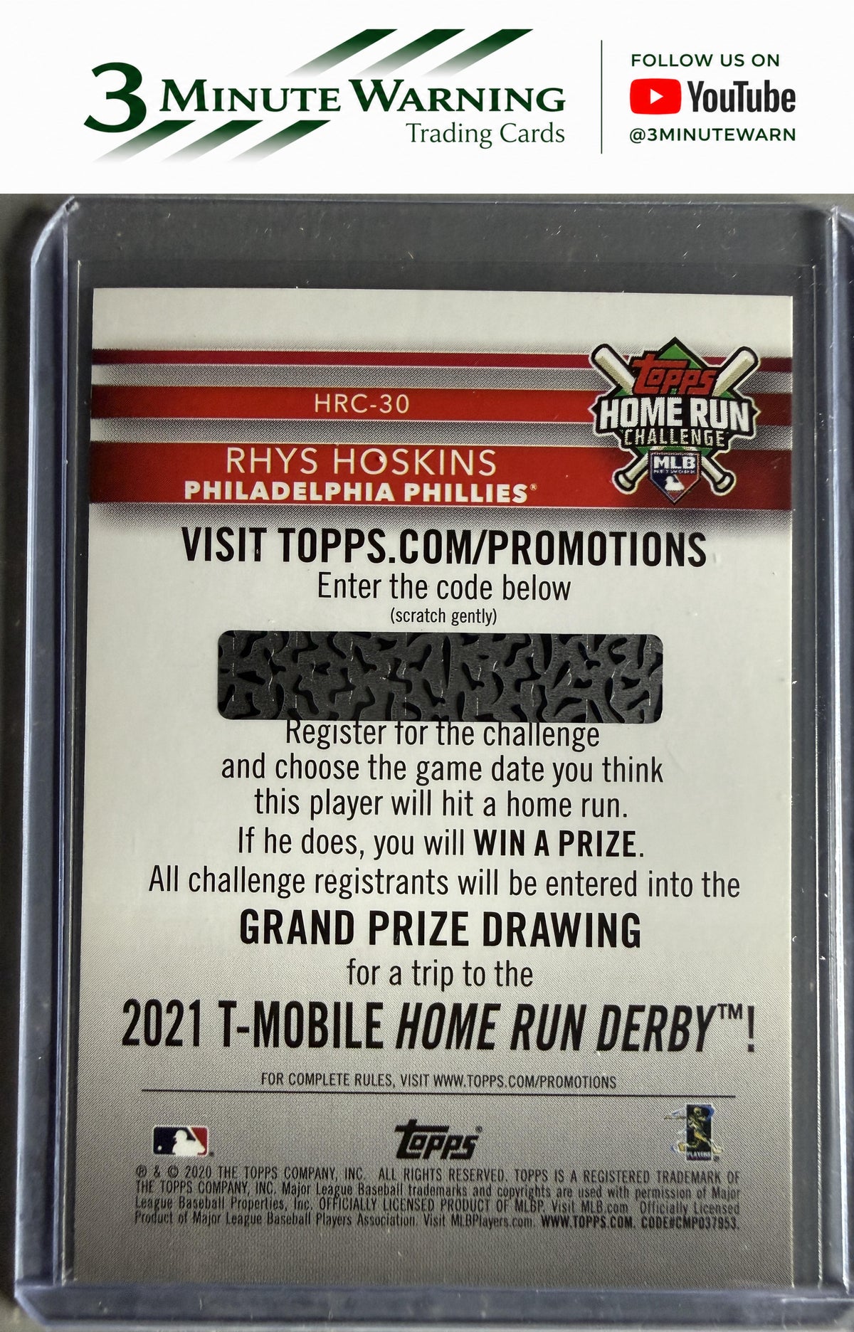 2020 Topps #HRC-30 Rhys Hoskins Home Run Challenge (Series One)