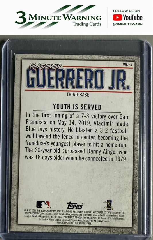 2020 Topps #VGJ-5 Vladimir Guerrero Jr. Highlights Vladimir Guerrero Jr. Blue