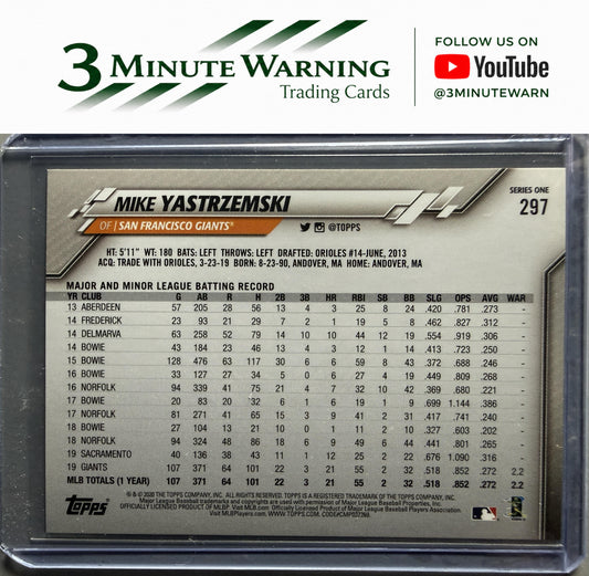 2020 Topps #297 Mike Yastrzemski