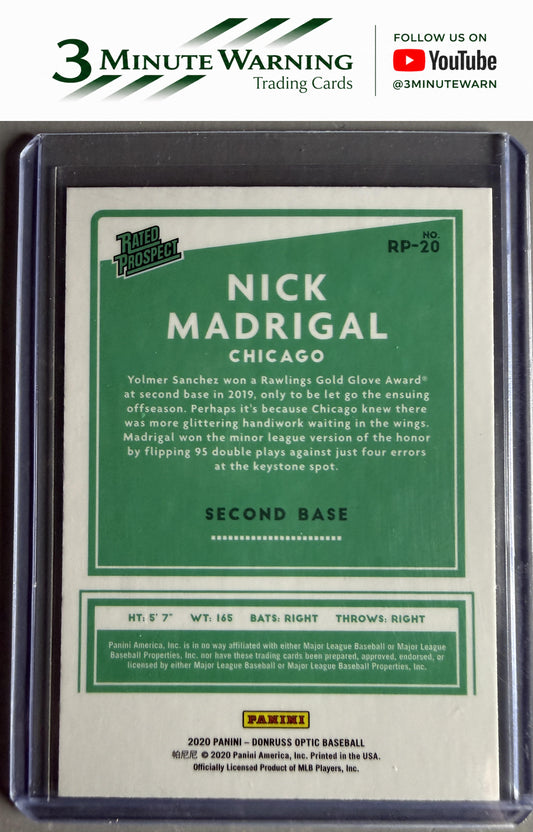 2020 Donruss Optic #RP-20 Nick Madrigal Rated Prospects