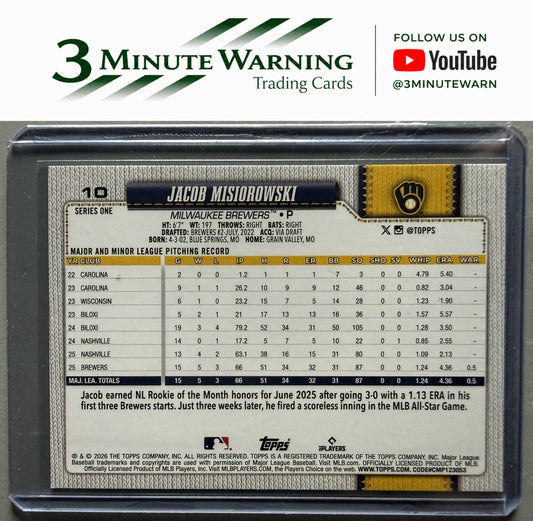 2026 Topps #10 Jacob Misiorowski