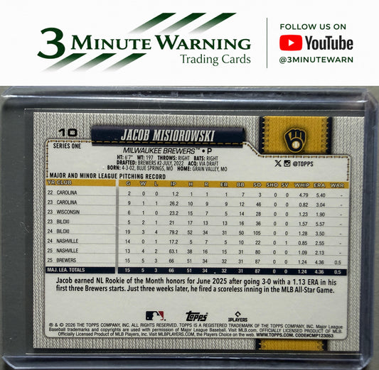 2026 Topps #10 Jacob Misiorowski