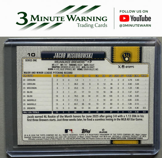 2026 Topps #10 Jacob Misiorowski