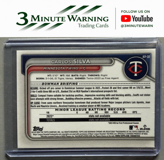 2024 Bowman #BCP-120 Carlos Silva Chrome Prospects