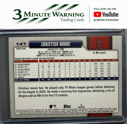 2026 Topps #147 Christian Moore Holo Foil