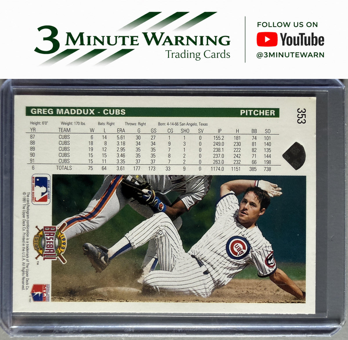 1992 Upper Deck #353 Greg Maddux