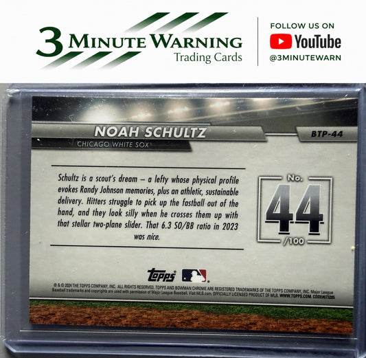 2024 Bowman #BTP-44 Noah Schultz Bowman Scouts' Top 100