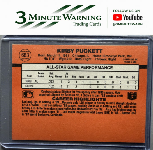 1990 Donruss #683 Kirby Puckett
