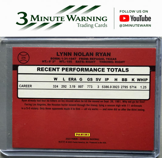 2023 Donruss #276b Nolan Ryan