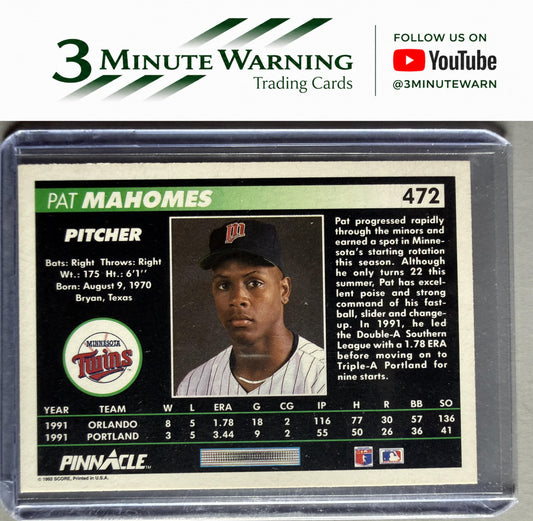 1992 Pinnacle #472 Pat Mahomes