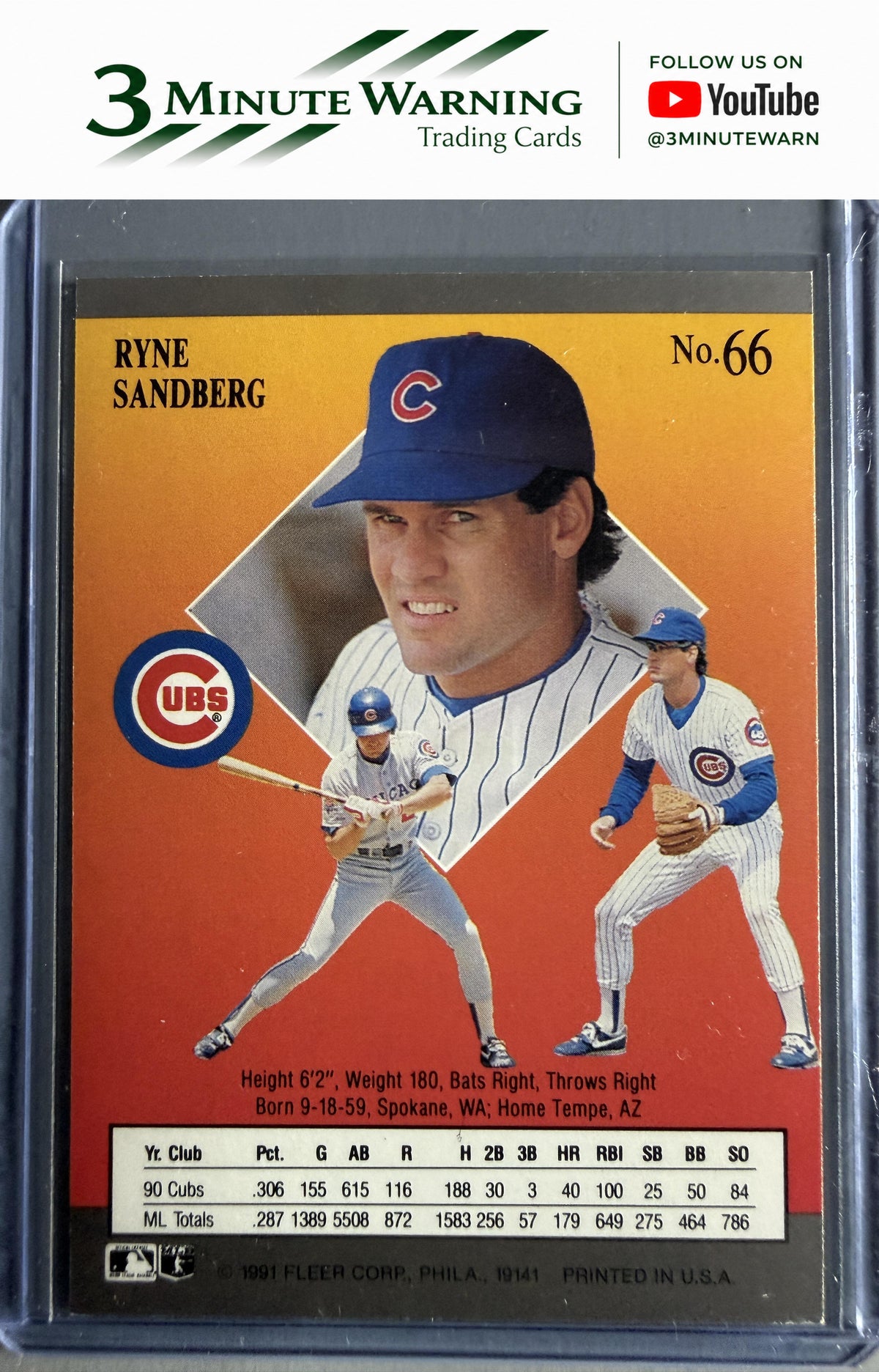 1991 Ultra #66 Ryne Sandberg