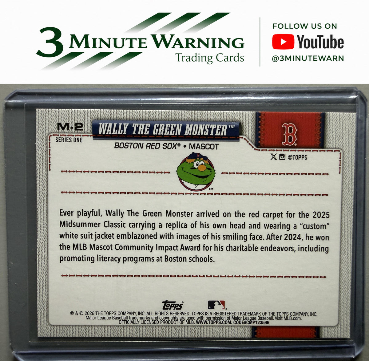 2026 Topps #M-2 Wally the Green Monster Mascots