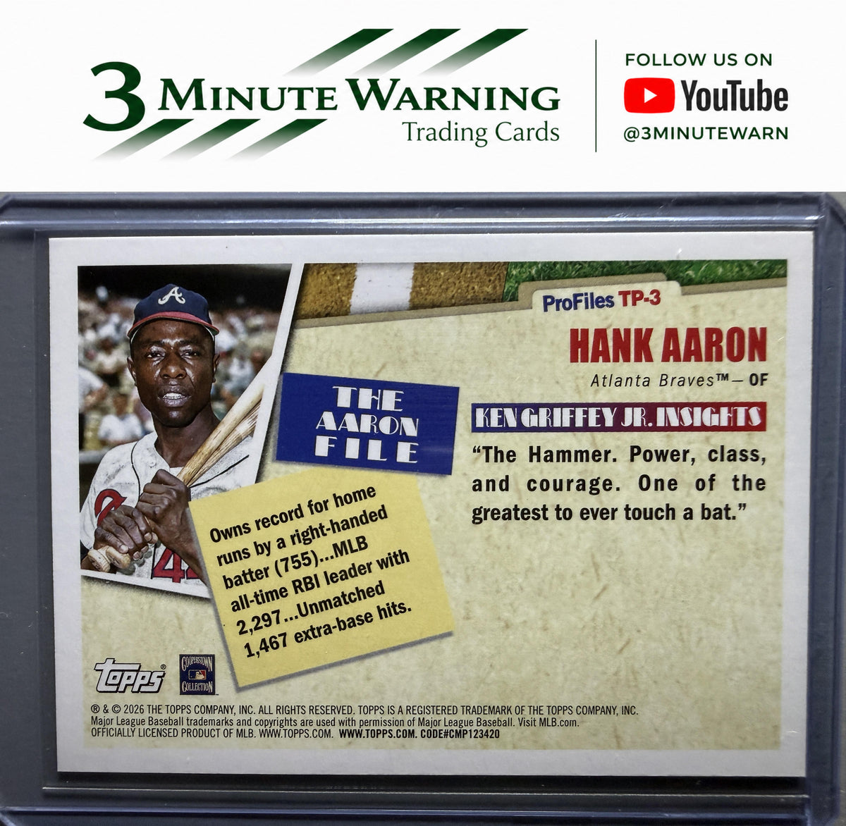2026 Topps #TP-3 Hank Aaron Profiles