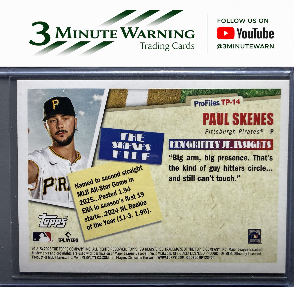 2026 Topps #TP-14 Paul Skenes Profiles