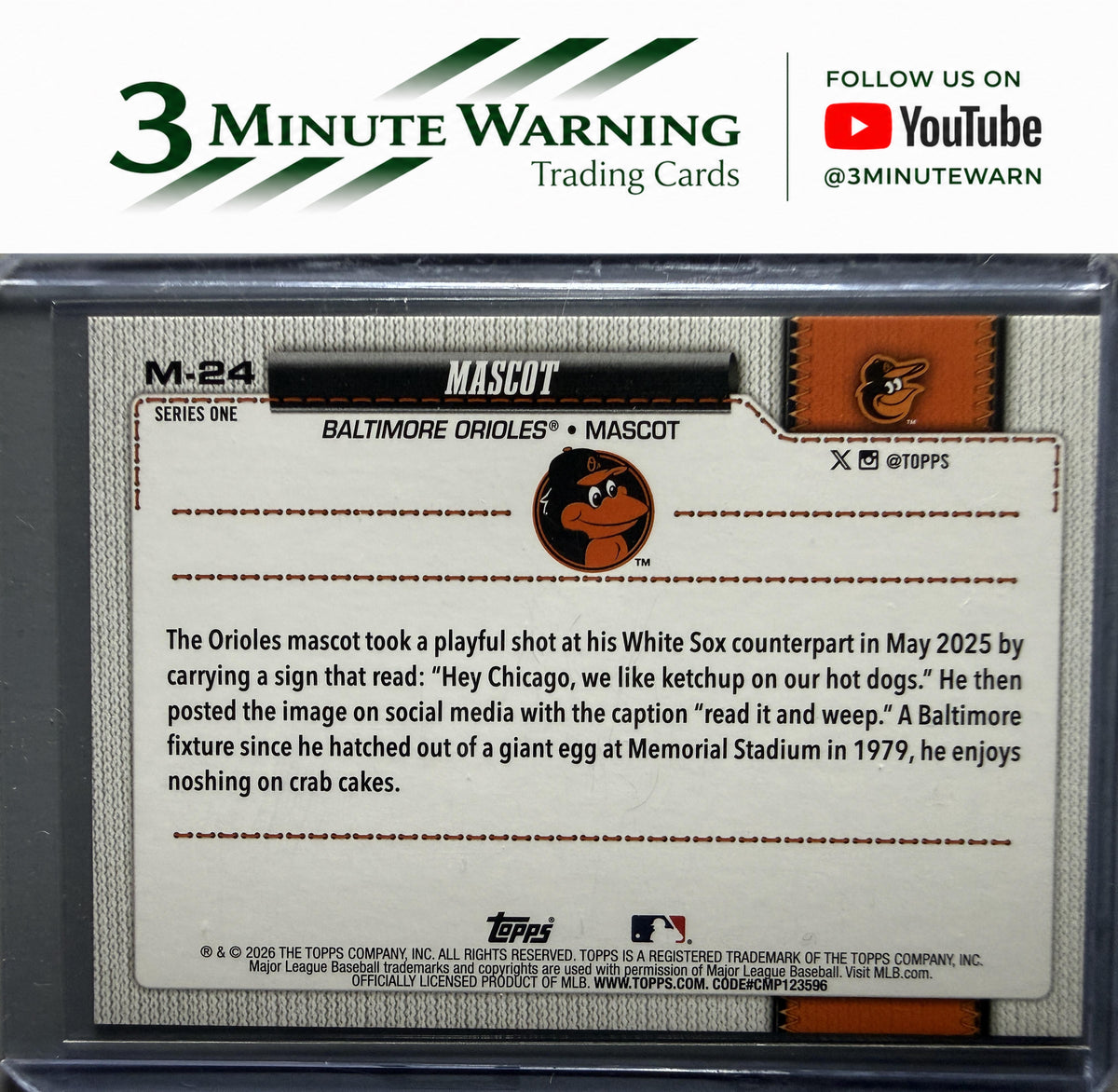 2026 Topps #M-24 Oriole Bird Mascots