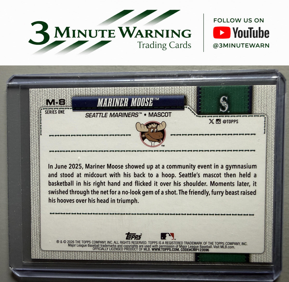 2026 Topps #M-8 Mariner Moose Mascots Autographs #/99