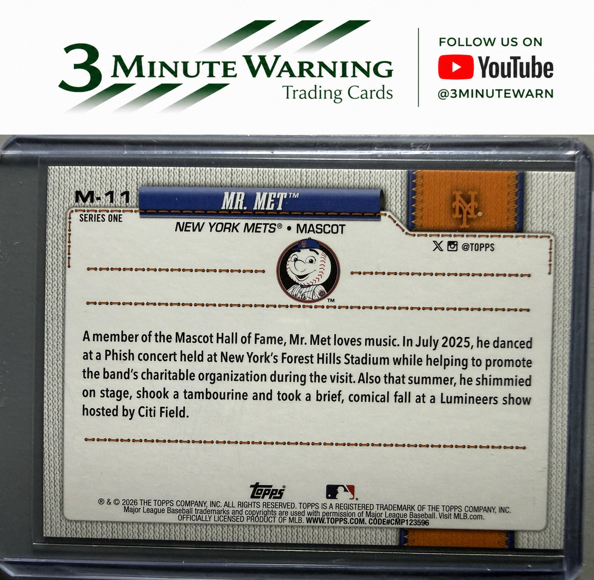 2026 Topps #M-11 Mr. Met Mascots