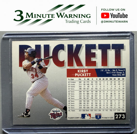 1993 Fleer #273 Kirby Puckett