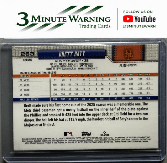 2026 Topps Chrome #263 Brett Baty