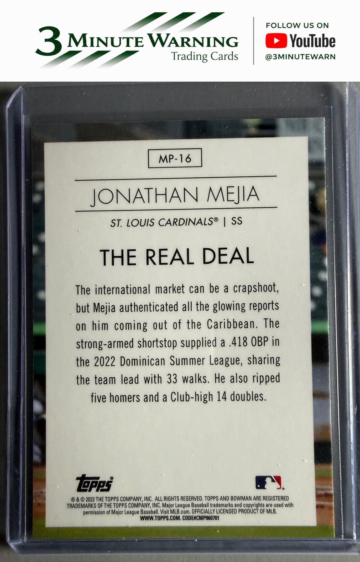 2023 Bowman #MP-16 Jonathan Mejia Modern Prospects