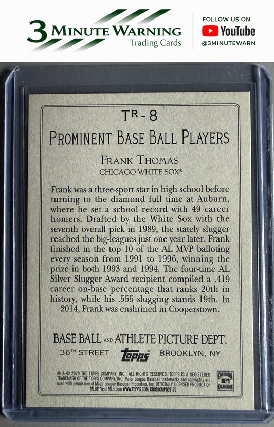 2020 Topps #TR-8 Frank Thomas Turkey Red 2020 (Series 2)