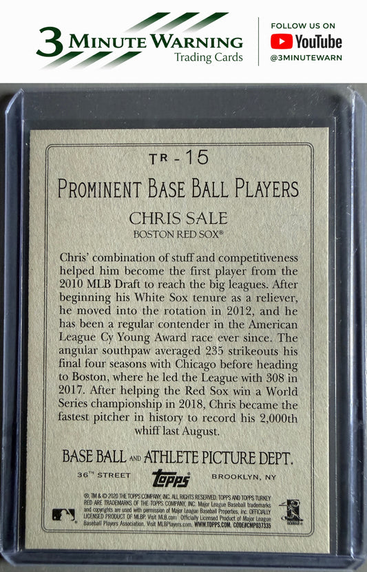 2020 Topps #TR-15 Chris Sale Turkey Red 2020 (Series 1)