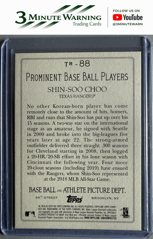 2020 Topps #TR-88 Shin-Soo Choo Turkey Red 2020 (Series 1)