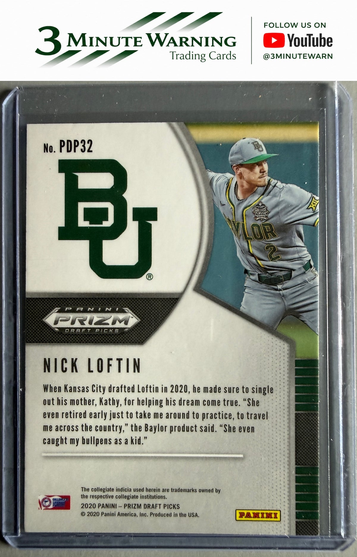 2020 Panini Prizm Draft Picks #PDP32 Nick Loftin