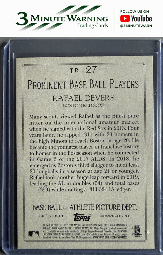 2020 Topps #TR-27 Rafael Devers Turkey Red 2020 (Series 1)