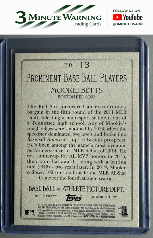 2020 Topps #TR-13 Mookie Betts Turkey Red 2020 (Series 1)