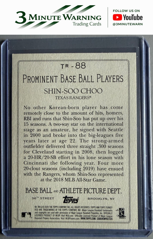 2020 Topps #TR-88 Shin-Soo Choo Turkey Red 2020 (Series 1)