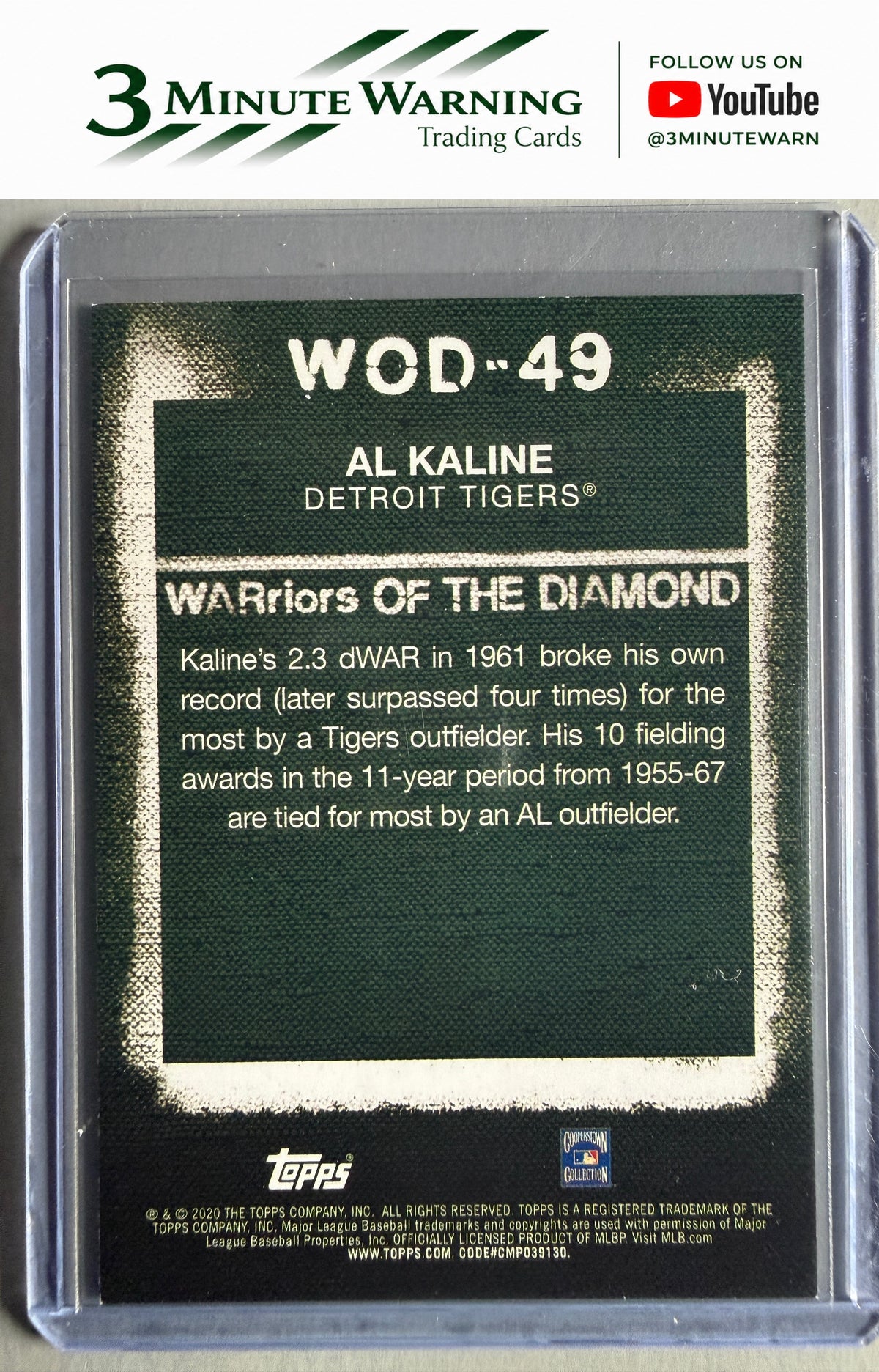 2020 Topps #WOD-49 Al Kaline WARriors of the Diamond