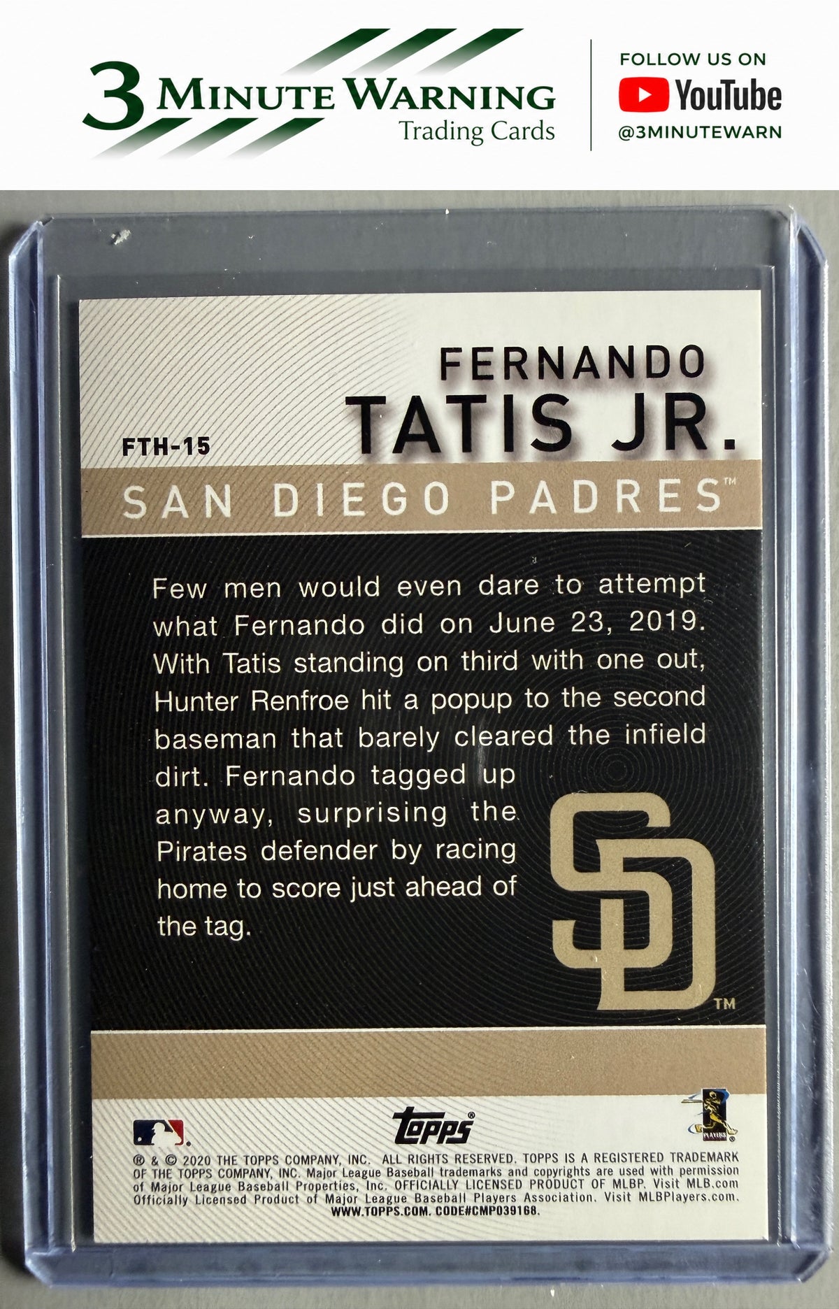 2020 Topps #FTH-15 Fernando Tatis Jr. Fernando Tatis Jr. Highlights