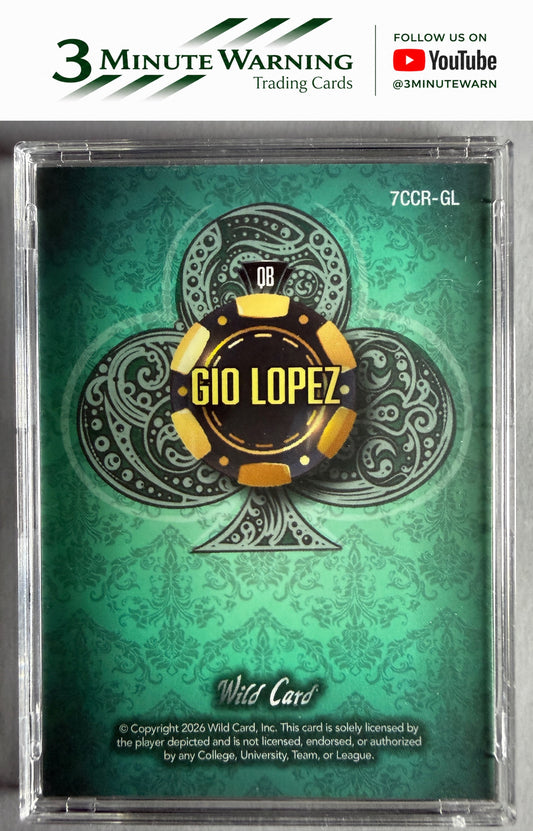 Wild Card 7 Card Studs #7CCR-GL Gio Lopez #/3