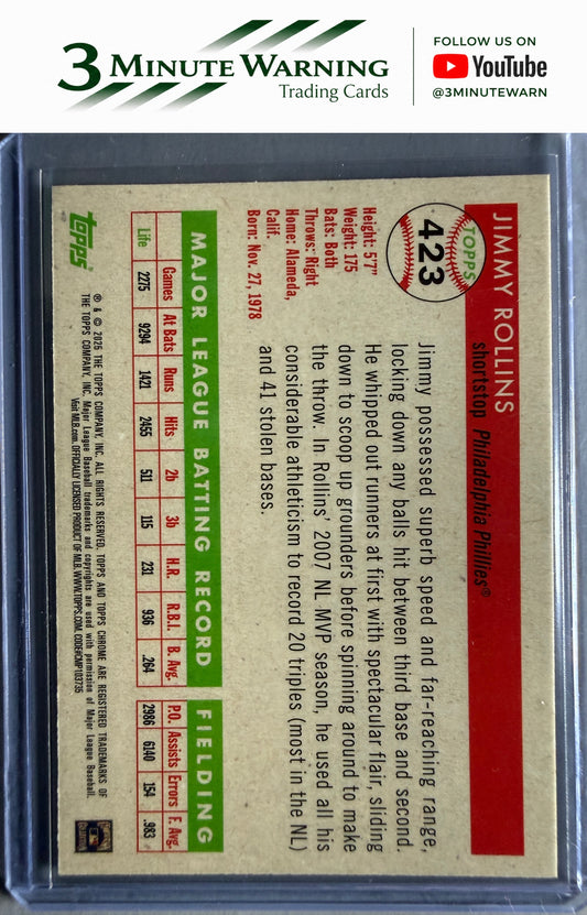 2025 Topps Chrome Platinum #423 Jimmy Rollins