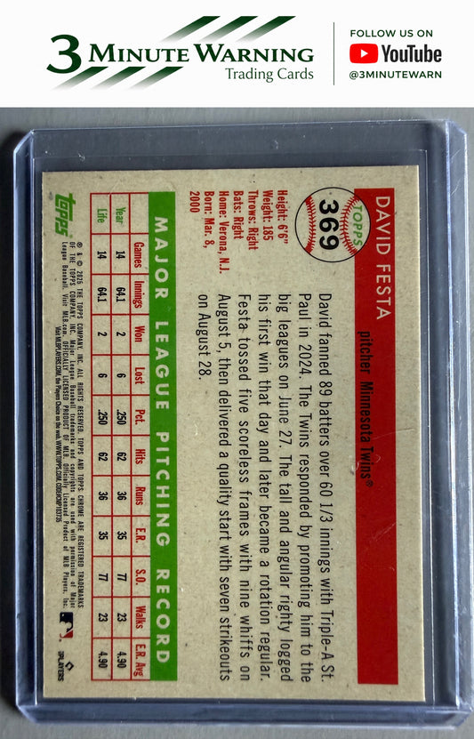 2025 Topps Chrome Platinum #369 David Festa