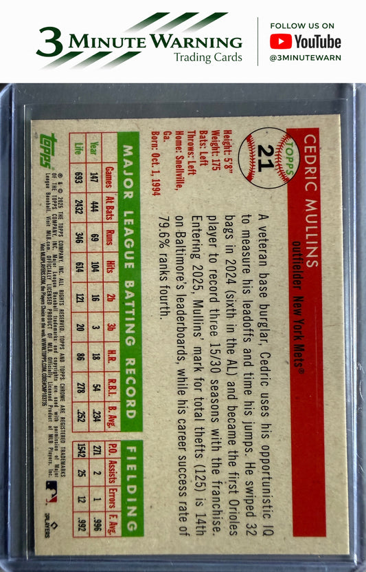2025 Topps Chrome Platinum #21 Cedric Mullins